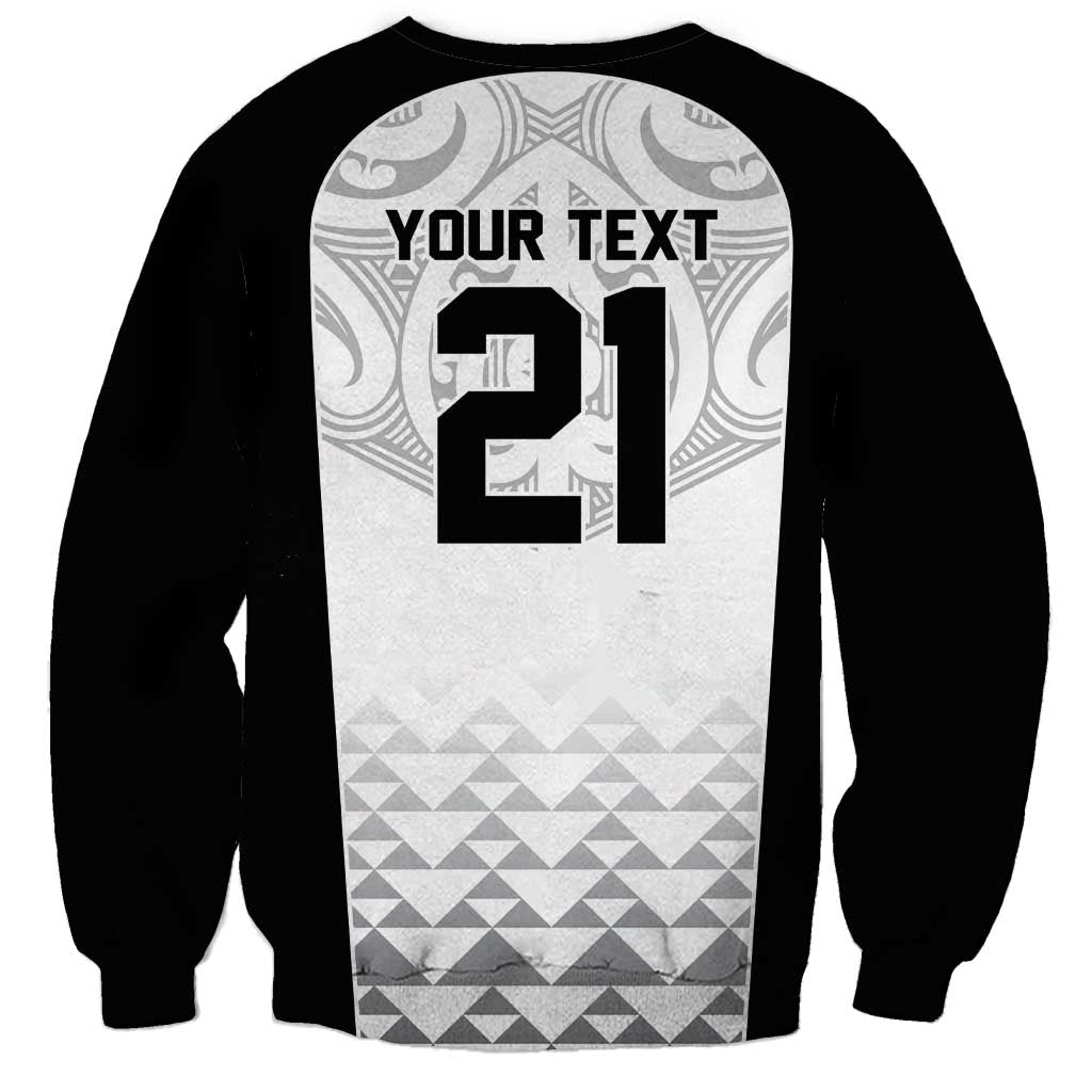 World Football 2026 New Zealand Custom Sweatshirt All White Fern Maori Tribal - Polynesian Pride