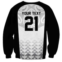 World Football 2026 New Zealand Custom Sweatshirt All White Fern Maori Tribal - Polynesian Pride