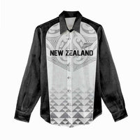 World Football 2026 New Zealand Custom Women Casual Shirt All White Fern Maori Tribal - Polynesian Pride