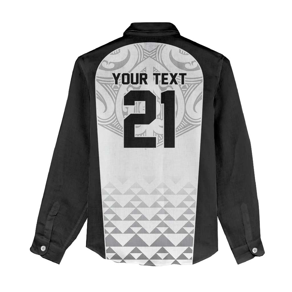 World Football 2026 New Zealand Custom Women Casual Shirt All White Fern Maori Tribal - Polynesian Pride