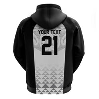 World Football 2026 New Zealand Custom Zip Hoodie All White Fern Maori Tribal - Polynesian Pride