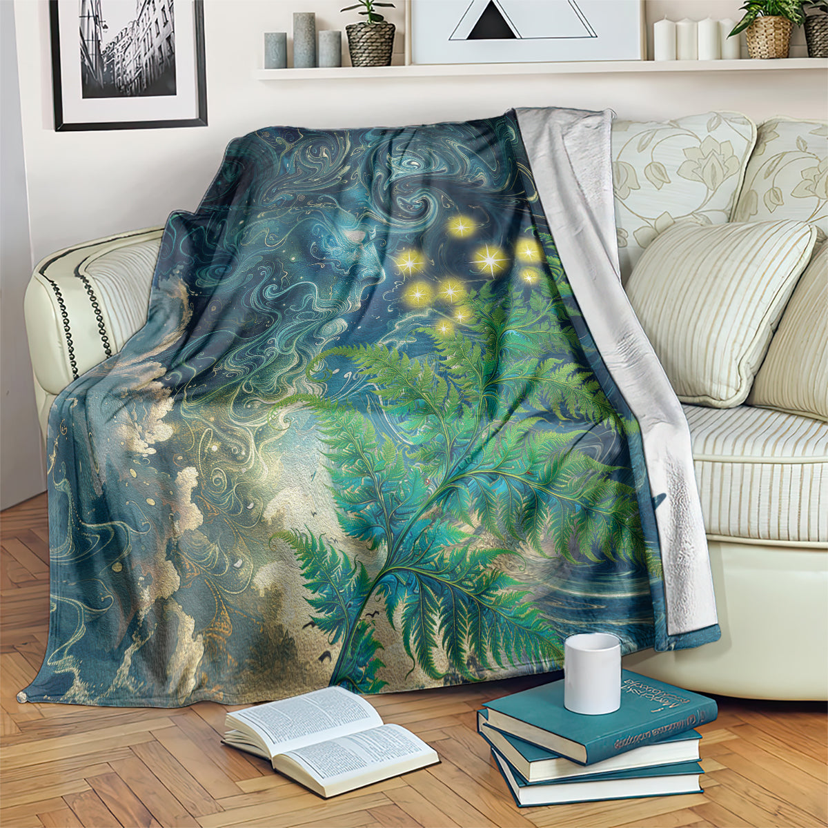 New Zealand Matariki Waipuna-a-rangi Blanket He Roimata o Rangi LT9 Black - Polynesian Pride