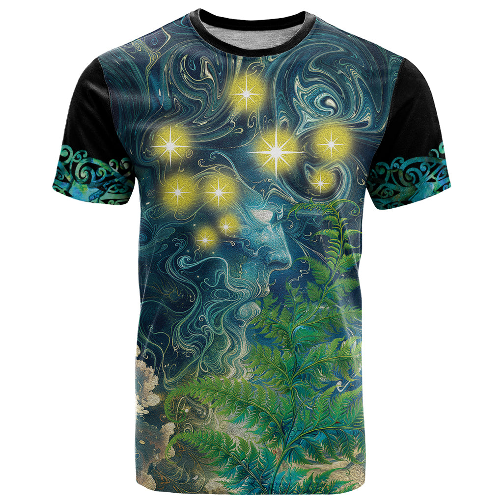 New Zealand Matariki Waipuna-a-rangi T Shirt He Roimata o Rangi LT9 Black - Polynesian Pride