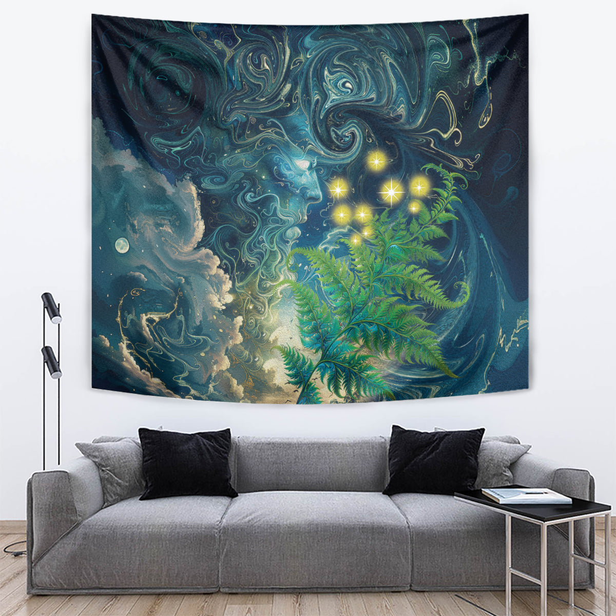 New Zealand Matariki Waipuna-a-rangi Tapestry He Roimata o Rangi LT9 Black - Polynesian Pride
