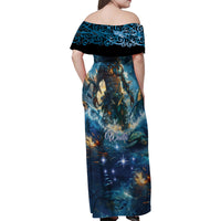 New Zealand Matariki Waita Family Matching Off Shoulder Maxi Dress and Hawaiian Shirt The Way Of The Water