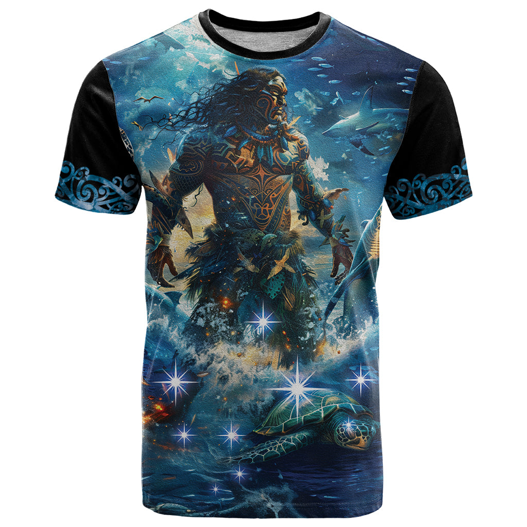 New Zealand Matariki Waita T Shirt The Way Of The Water LT9 Black - Polynesian Pride
