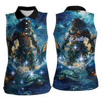 New Zealand Matariki Waita Women Sleeveless Polo Shirt The Way Of The Water