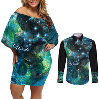 New Zealand Matariki Waiti Couples Matching Off Shoulder Short Dress and Long Sleeve Button Shirt The Beginnings Of Life