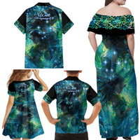 New Zealand Matariki Waiti Family Matching Off Shoulder Maxi Dress and Hawaiian Shirt The Beginnings Of Life
