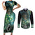 New Zealand Matariki Waiti Couples Matching Short Sleeve Bodycon Dress and Long Sleeve Button Shirt Waimāori and The Origin Of Life