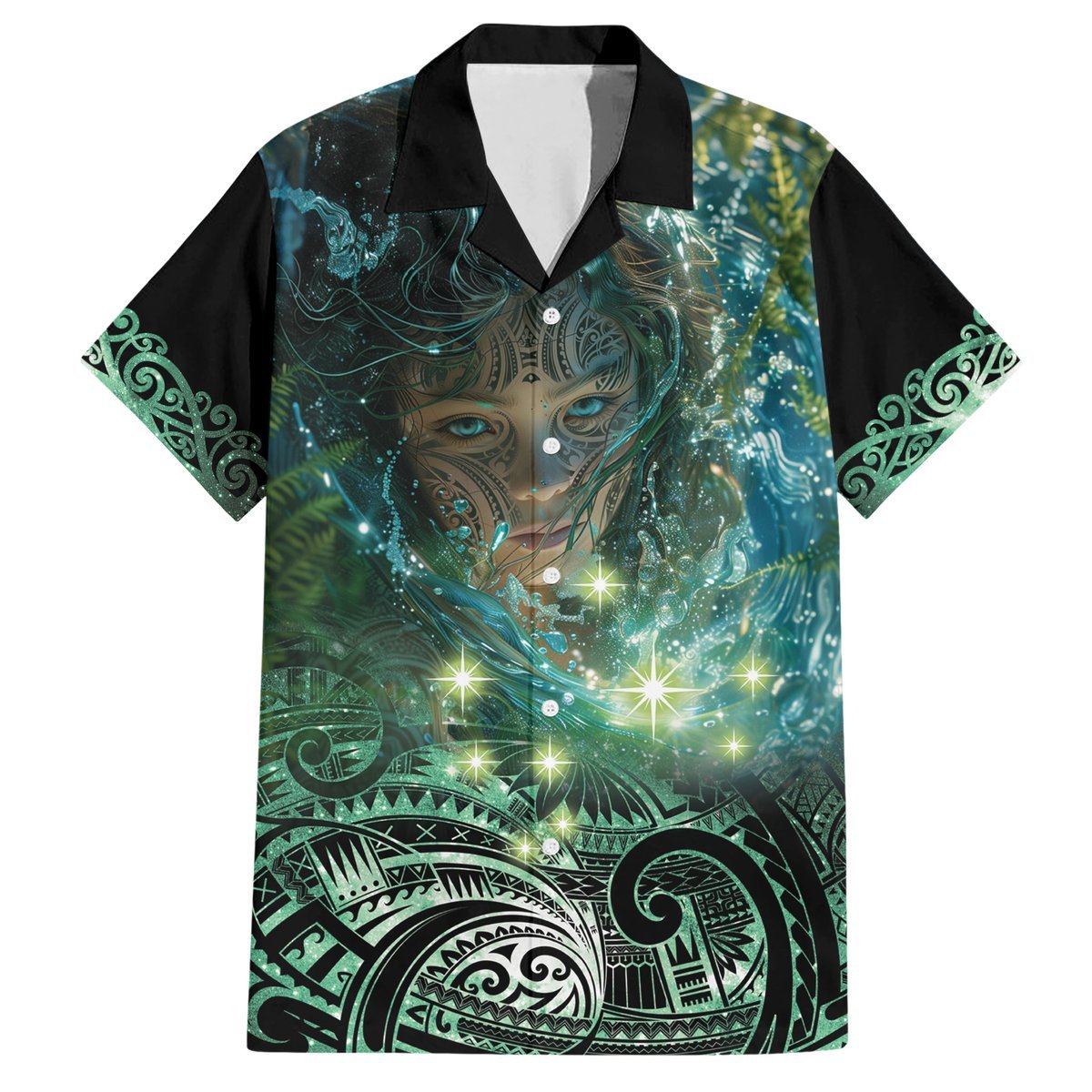 New Zealand Matariki Waiti Hawaiian Shirt Waimori and The Origin Of Life LT9 Black - Polynesian Pride