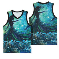 New Zealand Matariki Hiwa-i-te-rangi Basketball Jersey Titiro ki nga Whetu Wishing Star - Polynesian Pride