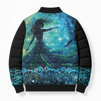 New Zealand Matariki Hiwa-i-te-rangi Bomber Puffer Jacket Titiro ki nga Whetu Wishing Star - Polynesian Pride