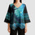New Zealand Matariki Hiwa-i-te-rangi Kimono Sleeve Blouse Titiro ki nga Whetu Wishing Star - Polynesian Pride