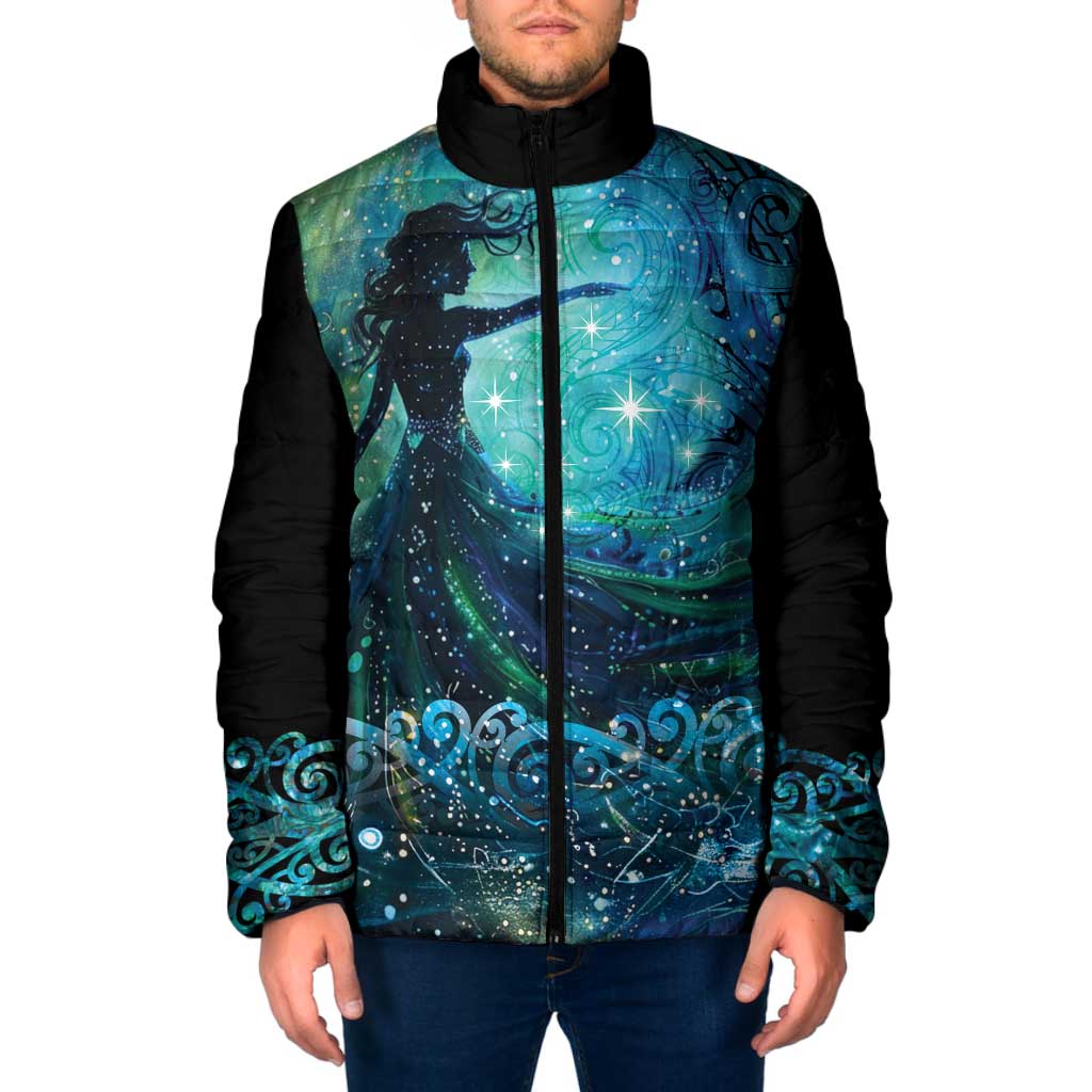 New Zealand Matariki Hiwa-i-te-rangi Padded Jacket Titiro ki nga Whetu Wishing Star - Polynesian Pride