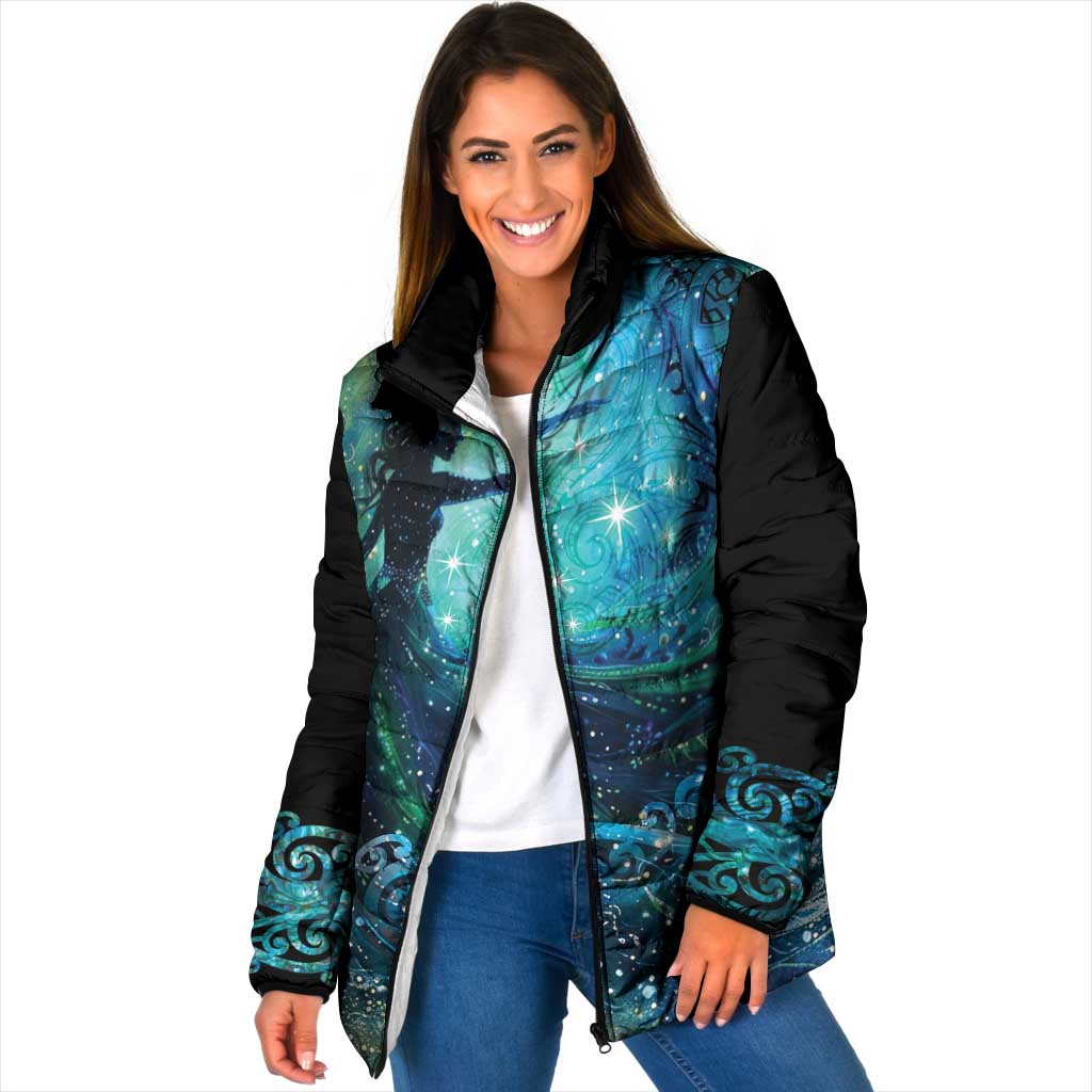 New Zealand Matariki Hiwa-i-te-rangi Padded Jacket Titiro ki nga Whetu Wishing Star - Polynesian Pride