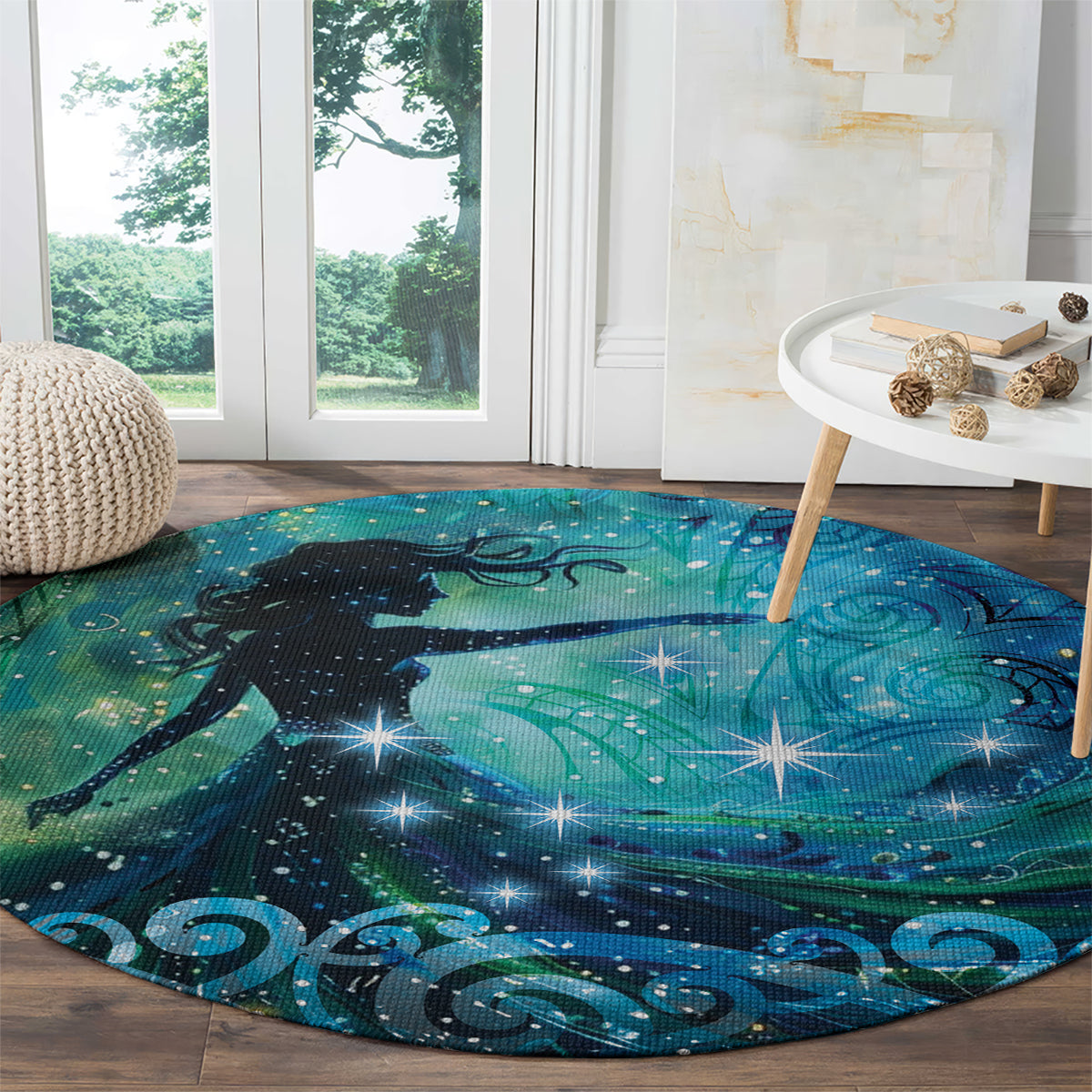 New Zealand Matariki Hiwa-i-te-rangi Round Carpet Titiro ki nga Whetu Wishing Star