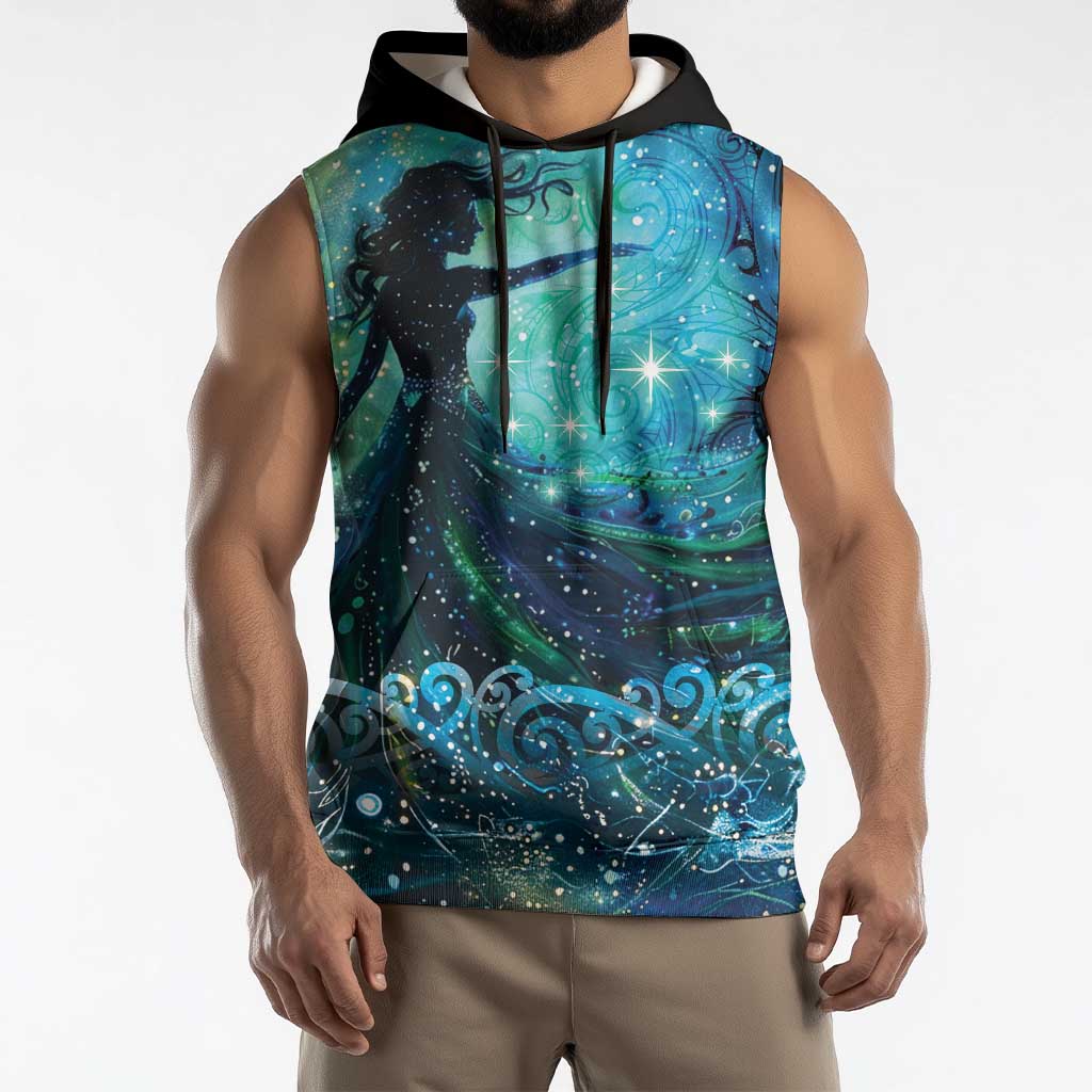 New Zealand Matariki Hiwa-i-te-rangi Sleeveless Hoodie Titiro ki nga Whetu Wishing Star - Polynesian Pride