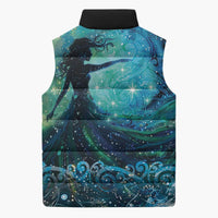 New Zealand Matariki Hiwa-i-te-rangi Sleeveless Puffer Jacket Titiro ki nga Whetu Wishing Star - Polynesian Pride
