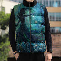 New Zealand Matariki Hiwa-i-te-rangi Sleeveless Puffer Jacket Titiro ki nga Whetu Wishing Star - Polynesian Pride