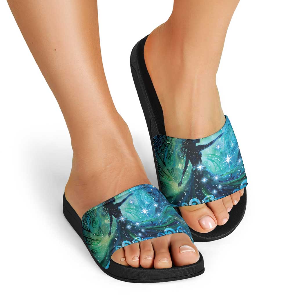 New Zealand Matariki Hiwa-i-te-rangi Slide Sandals Titiro ki nga Whetu Wishing Star - Polynesian Pride