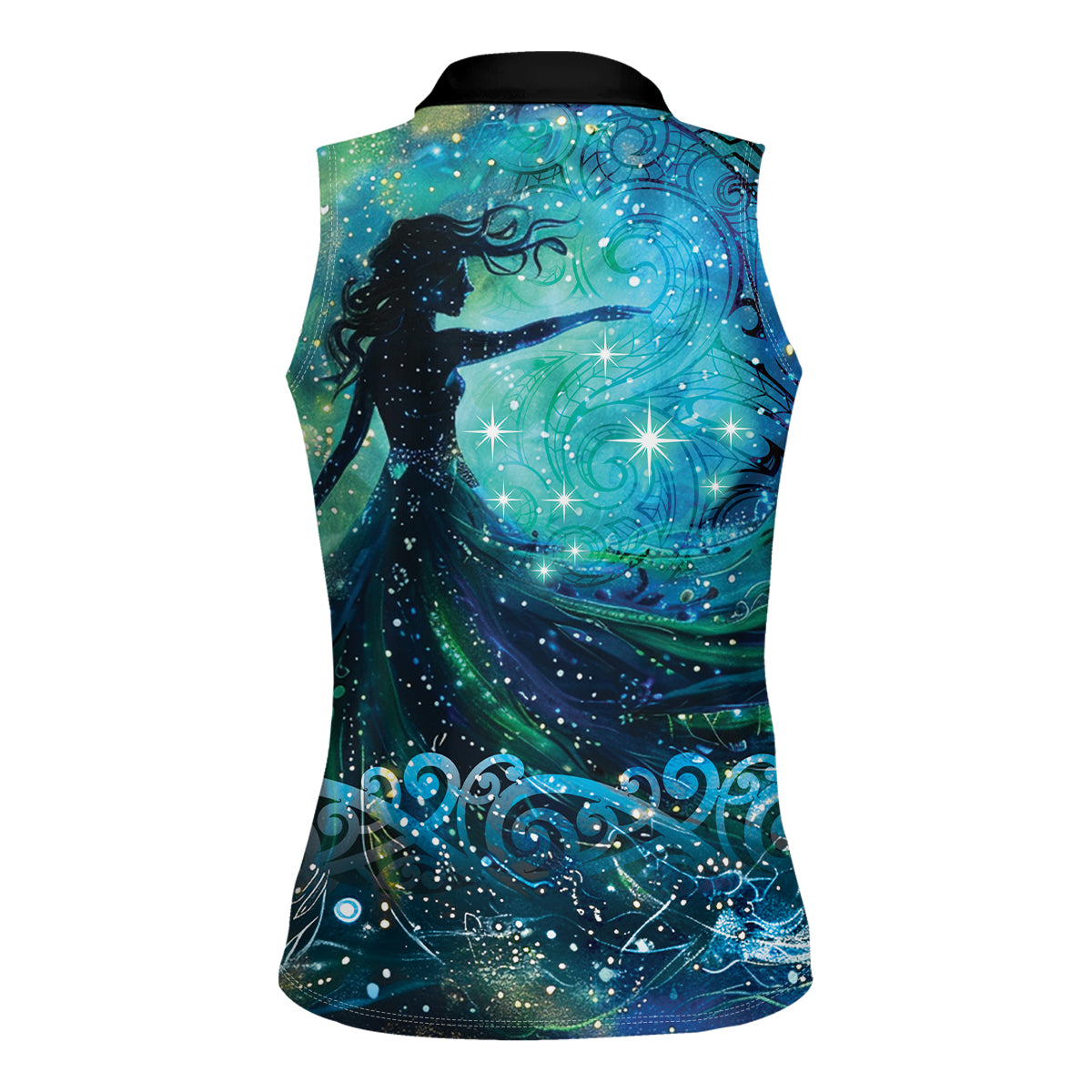 New Zealand Matariki Hiwa-i-te-rangi Women Sleeveless Polo Shirt Titiro ki nga Whetu Wishing Star