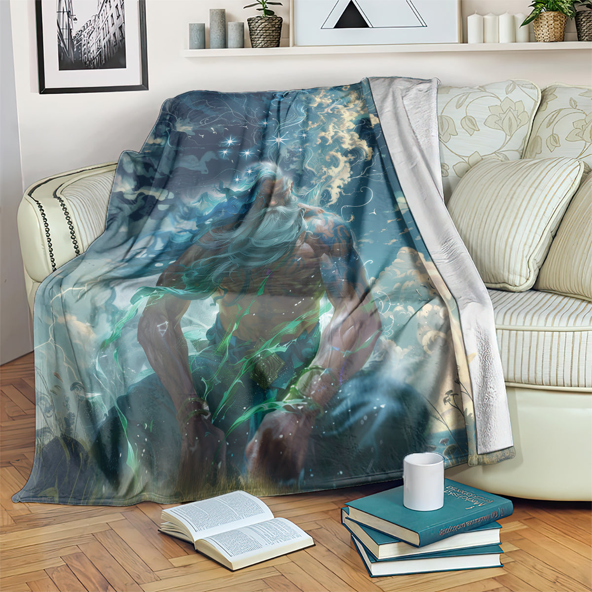 New Zealand Matariki Ururangi Blanket The Murmur Of The Wind LT9 Black - Polynesian Pride