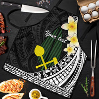 Alo Chiefdom Wallis and Futuna Personalized Apron Frangipani Flowers Polynesian Pattern - Polynesian Pride