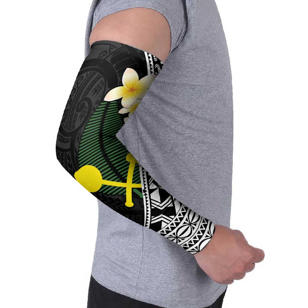 Alo Chiefdom Wallis and Futuna Personalized Arm Sleeves Frangipani Flowers Polynesian Pattern - Polynesian Pride