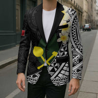 Alo Chiefdom Wallis and Futuna Personalized Blazer Frangipani Flowers Polynesian Pattern - Polynesian Pride