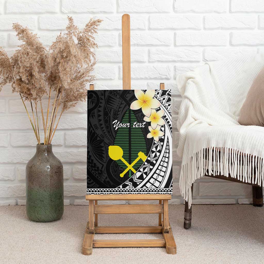 Alo Chiefdom Wallis and Futuna Personalized Canvas Wall Art Frangipani Flowers Polynesian Pattern