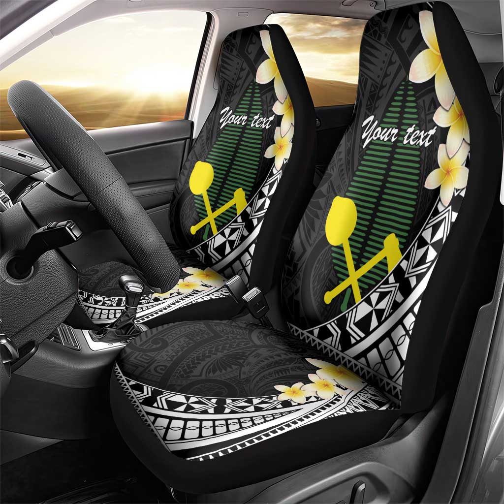 Alo Chiefdom Wallis and Futuna Personalized Car Seat Cover Frangipani Flowers Polynesian Pattern