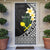 Alo Chiefdom Wallis and Futuna Personalized Door Cover Frangipani Flowers Polynesian Pattern - Polynesian Pride