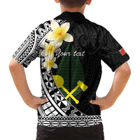 Alo Chiefdom Wallis and Futuna Personalized Family Matching Long Sleeve Bodycon Dress and Hawaiian Shirt Frangipani Flowers Polynesian Pattern
