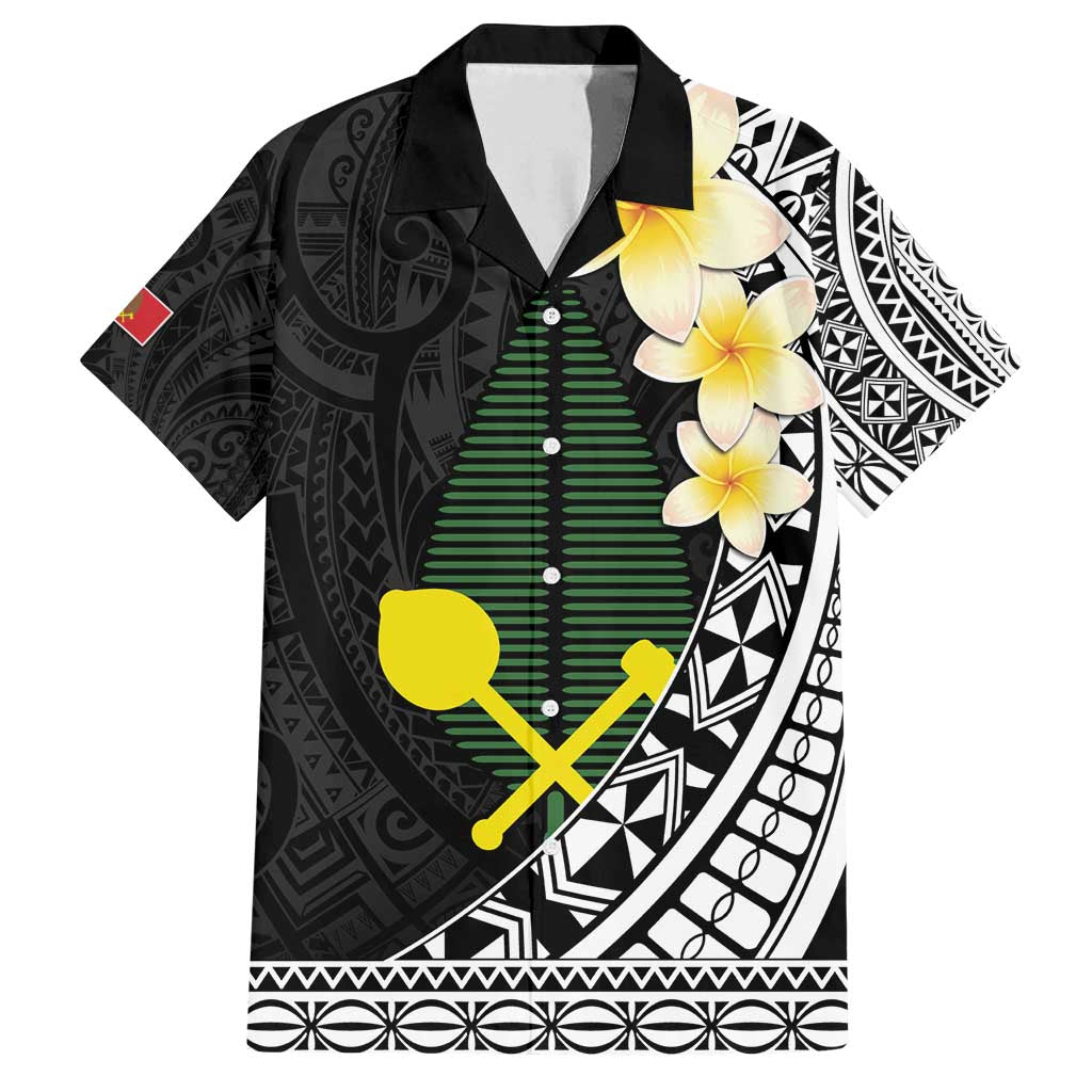 Alo Chiefdom Wallis and Futuna Personalized Family Matching Long Sleeve Bodycon Dress and Hawaiian Shirt Frangipani Flowers Polynesian Pattern