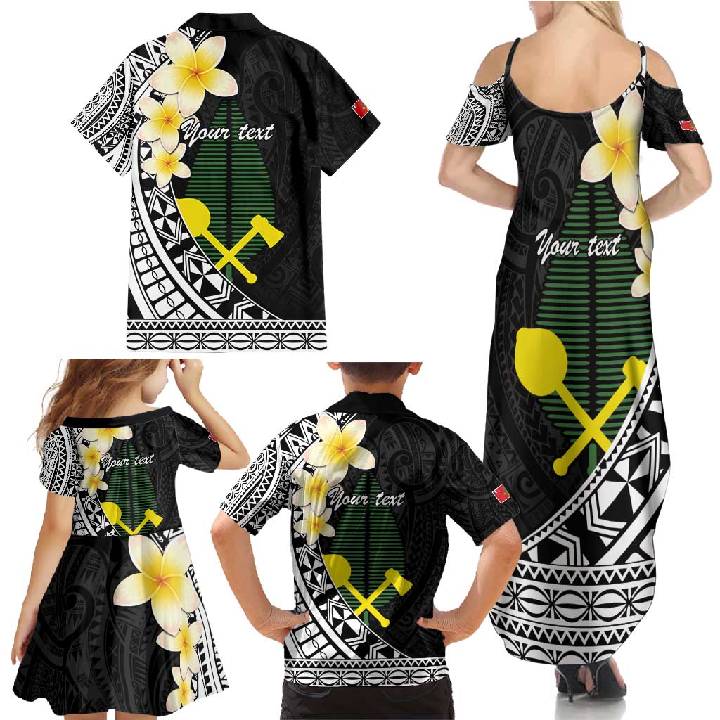 Alo Chiefdom Wallis and Futuna Personalized Family Matching Summer Maxi Dress and Hawaiian Shirt Frangipani Flowers Polynesian Pattern