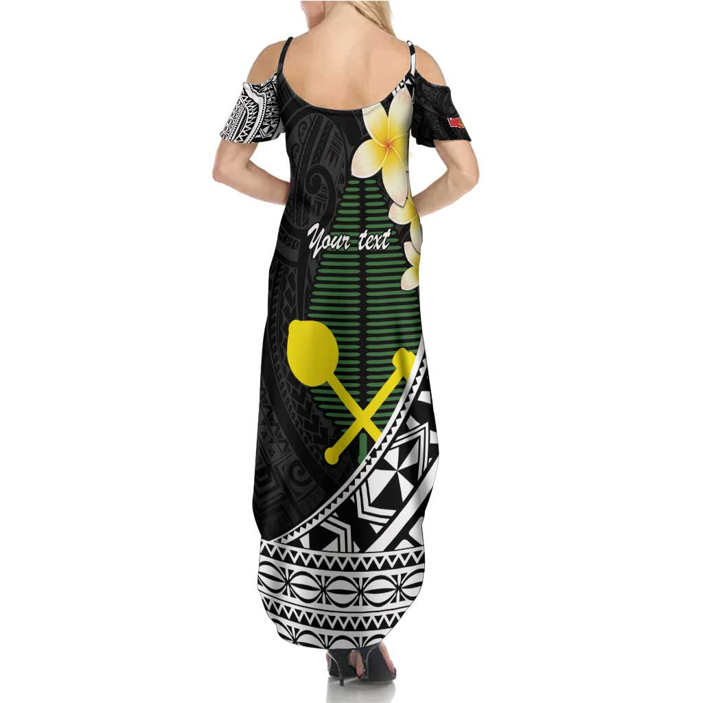 Alo Chiefdom Wallis and Futuna Personalized Family Matching Summer Maxi Dress and Hawaiian Shirt Frangipani Flowers Polynesian Pattern