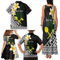 Alo Chiefdom Wallis and Futuna Personalized Family Matching Tank Maxi Dress and Hawaiian Shirt Frangipani Flowers Polynesian Pattern