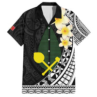 Alo Chiefdom Wallis and Futuna Personalized Hawaiian Shirt Frangipani Flowers Polynesian Pattern