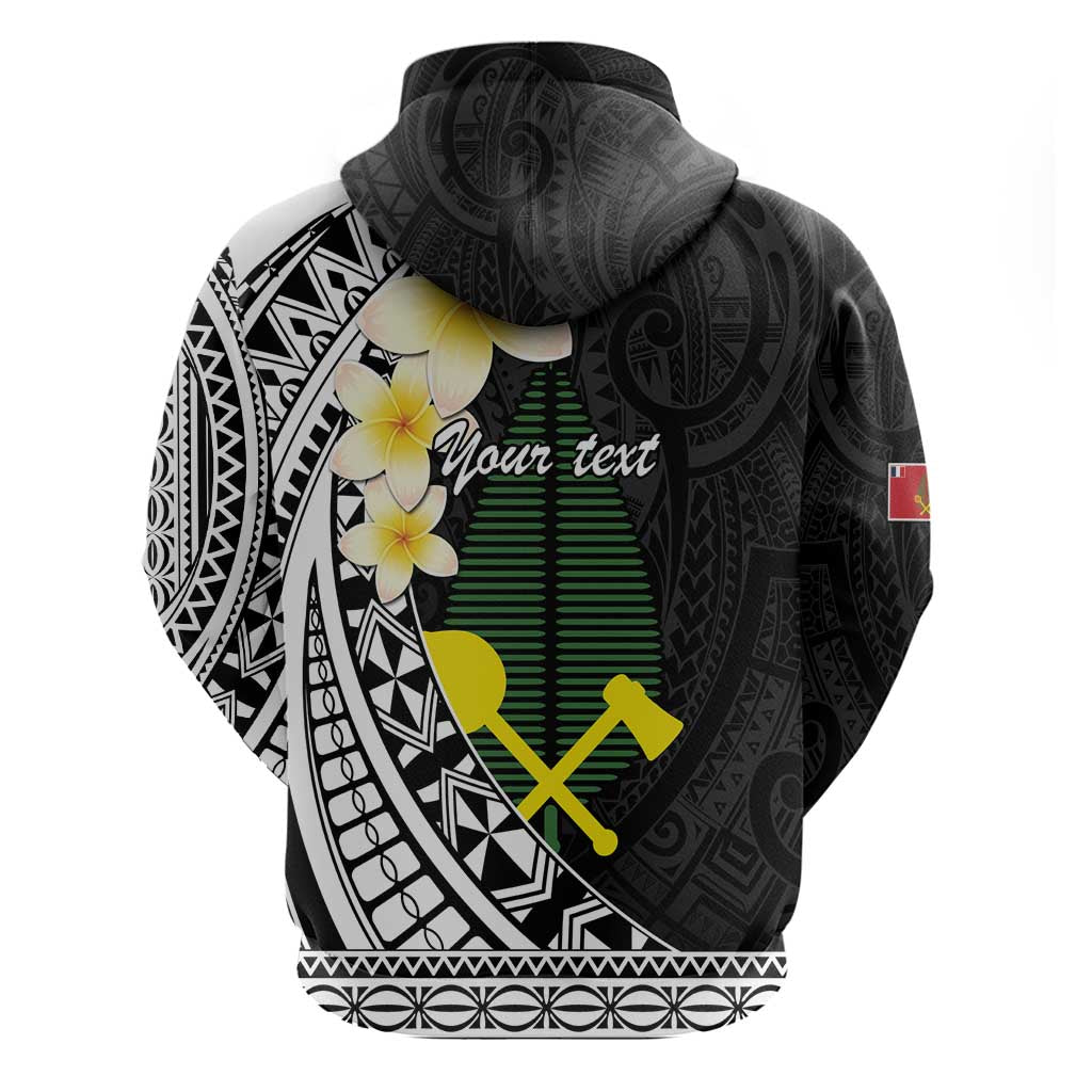 Alo Chiefdom Wallis and Futuna Personalized Hoodie Frangipani Flowers Polynesian Pattern