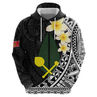 Alo Chiefdom Wallis and Futuna Personalized Hoodie Frangipani Flowers Polynesian Pattern