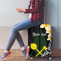 Alo Chiefdom Wallis and Futuna Personalized Luggage Cover Frangipani Flowers Polynesian Pattern