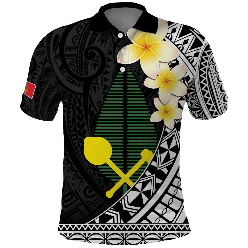 Alo Chiefdom Wallis and Futuna Personalized Polo Shirt Frangipani Flowers Polynesian Pattern