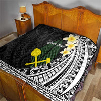 Alo Chiefdom Wallis and Futuna Personalized Quilt Frangipani Flowers Polynesian Pattern