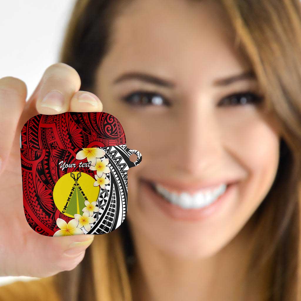 Sigave Chiefdom Wallis and Futuna Personalized AirPods Case Frangipani Flowers Polynesian Pattern - Polynesian Pride