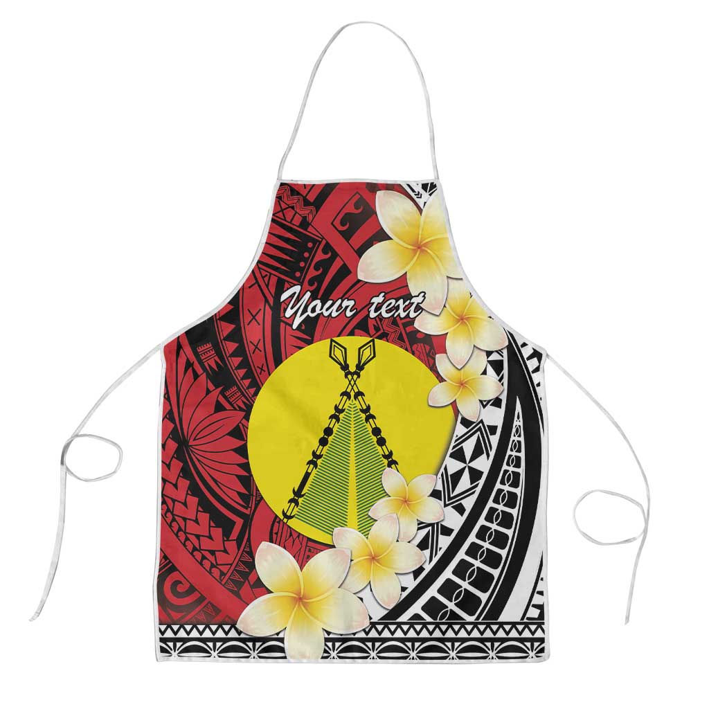 Sigave Chiefdom Wallis and Futuna Personalized Apron Frangipani Flowers Polynesian Pattern LT9 Red - Polynesian Pride