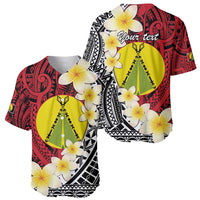 Sigave Chiefdom Wallis and Futuna Personalized Baseball Jersey Frangipani Flowers Polynesian Pattern