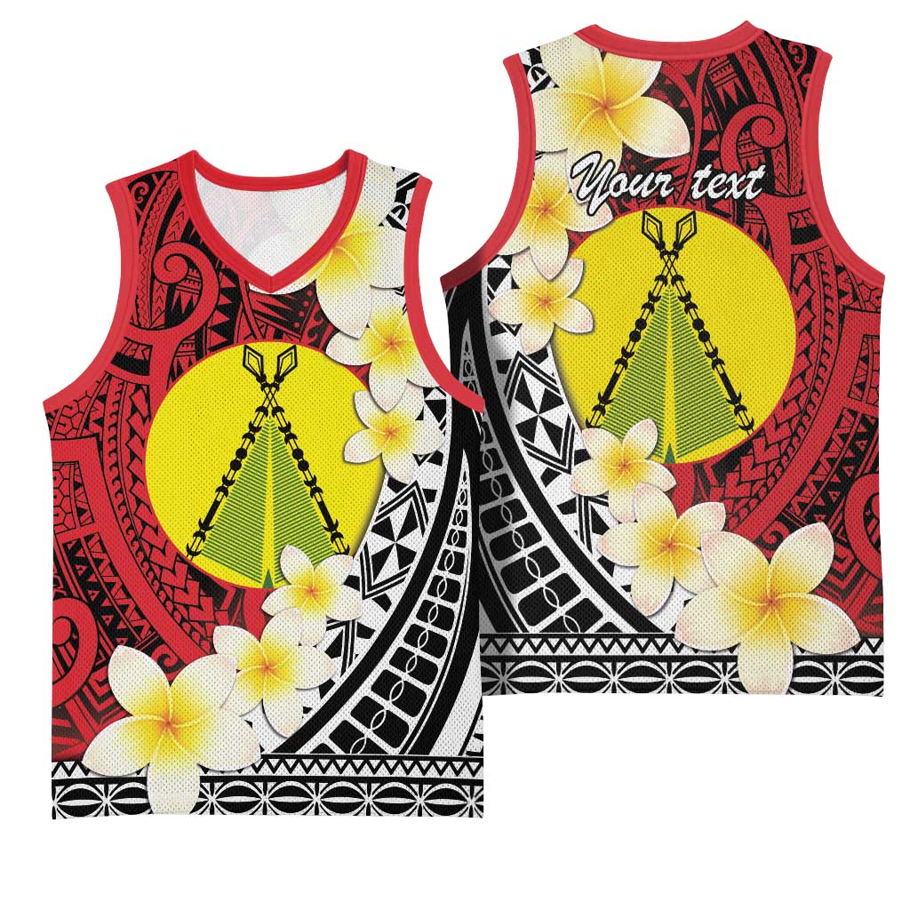 Sigave Chiefdom Wallis and Futuna Personalized Basketball Jersey Frangipani Flowers Polynesian Pattern - Polynesian Pride