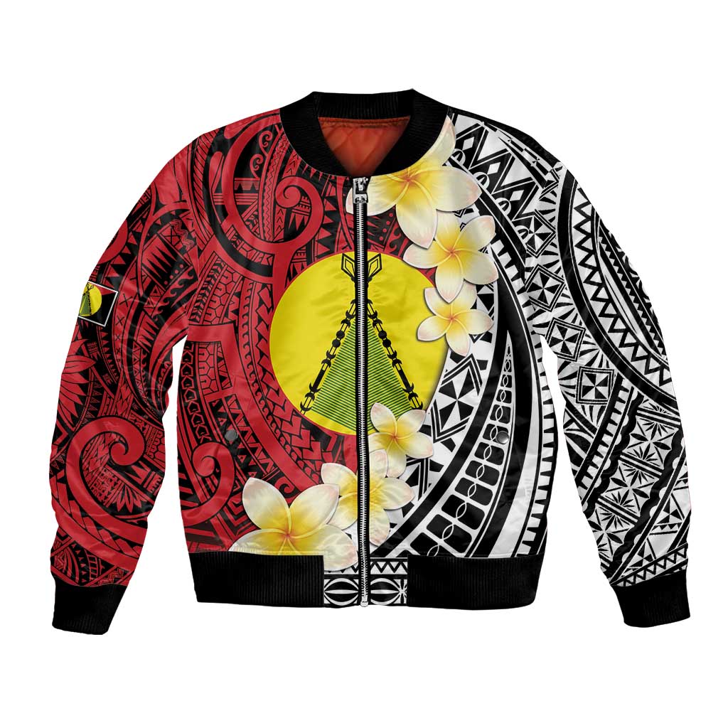 Sigave Chiefdom Wallis and Futuna Personalized Bomber Jacket Frangipani Flowers Polynesian Pattern LT9 Unisex Red - Polynesian Pride
