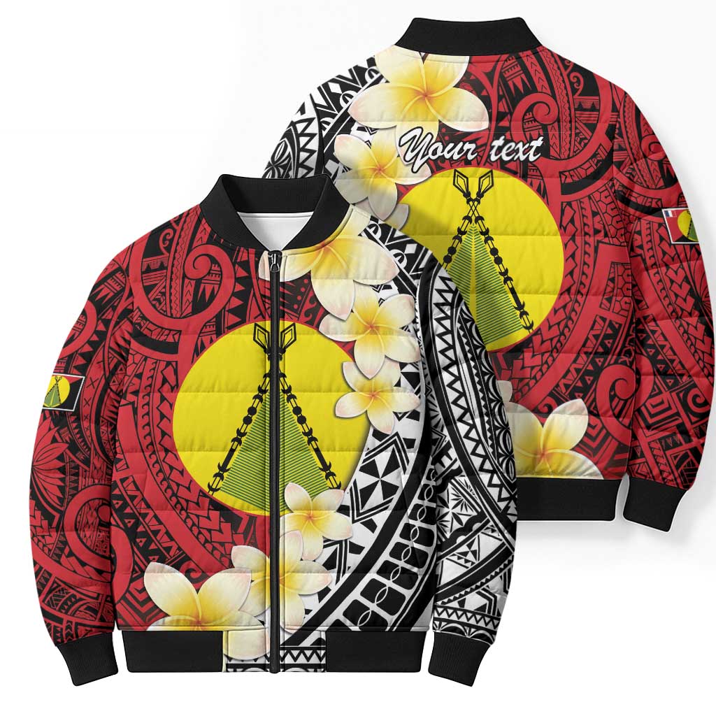 Sigave Chiefdom Wallis and Futuna Personalized Bomber Puffer Jacket Frangipani Flowers Polynesian Pattern - Polynesian Pride